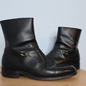 Vulcan Elegant Black Leather Men's Boots